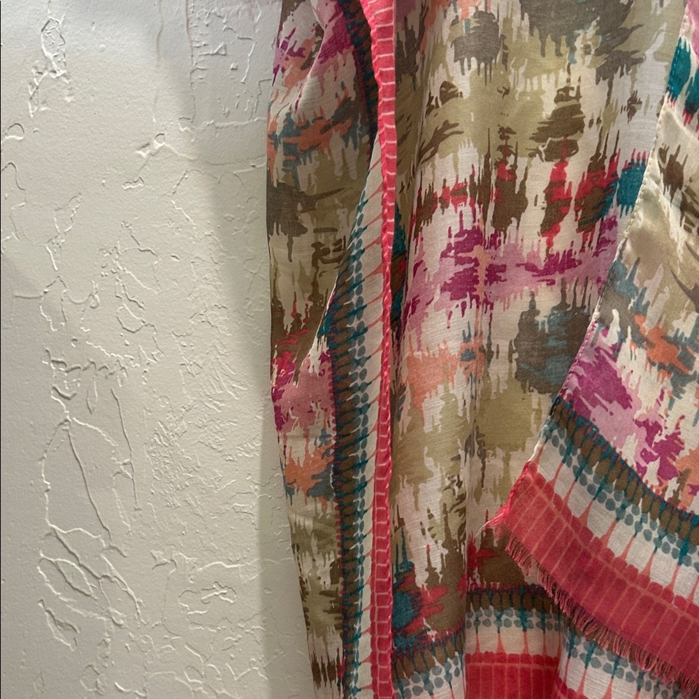 Multicolor Patterned Women's Shawl - Picture 6 of 6